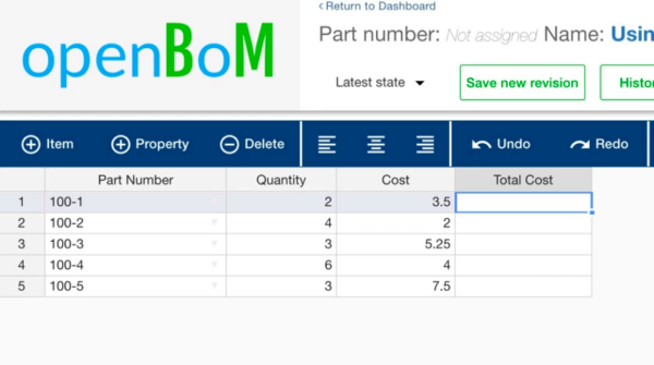 Simple Bom A deep dive into openBoM calculations and formulas – OpenBOM Training ...