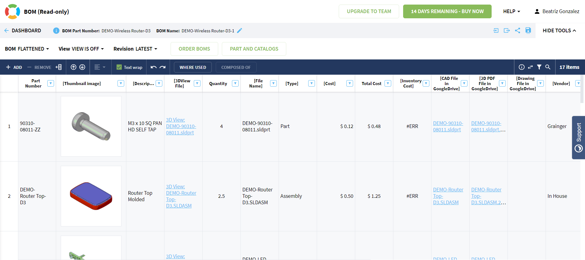 BOM Types OpenBOM Training Library 