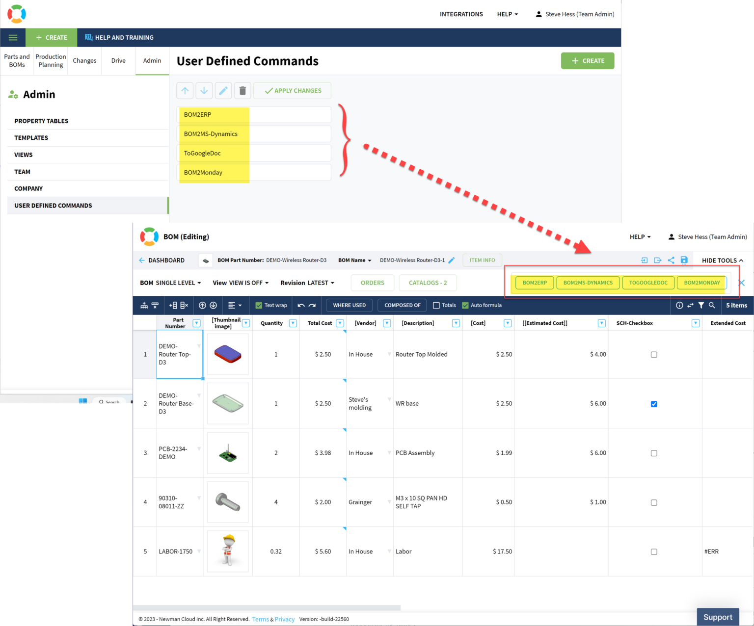 User Defined Commands – OpenBOM Training Library